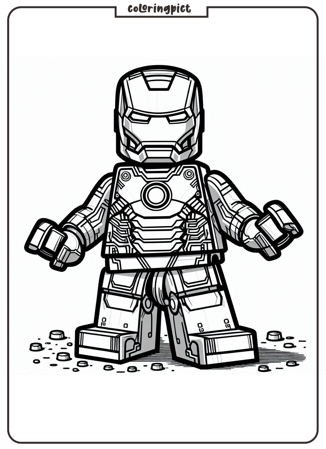 Lego Iron Man Coloring Pages for Kid coloringpict.com
