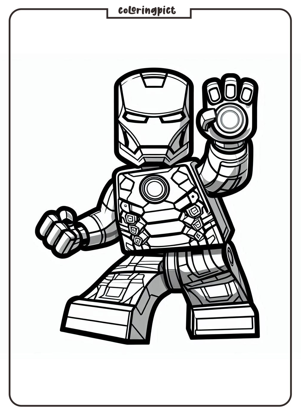Lego Iron Man Coloring Pages for Kids coloringpict.com