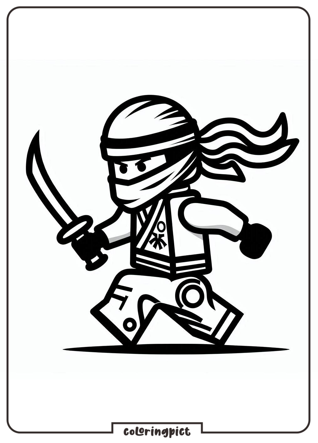 Lego NinjaGo Coloring Page for Kids coloringpict.com