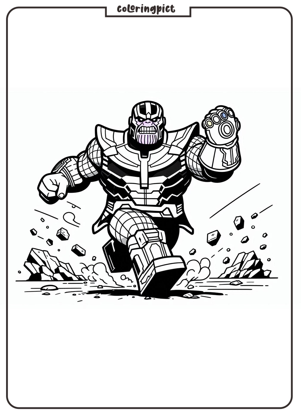 Get Ready for Action with LEGO Thanos Coloring Pages for kids! 2 Lego Thanos Coloring Page for Kids coloringpict.com