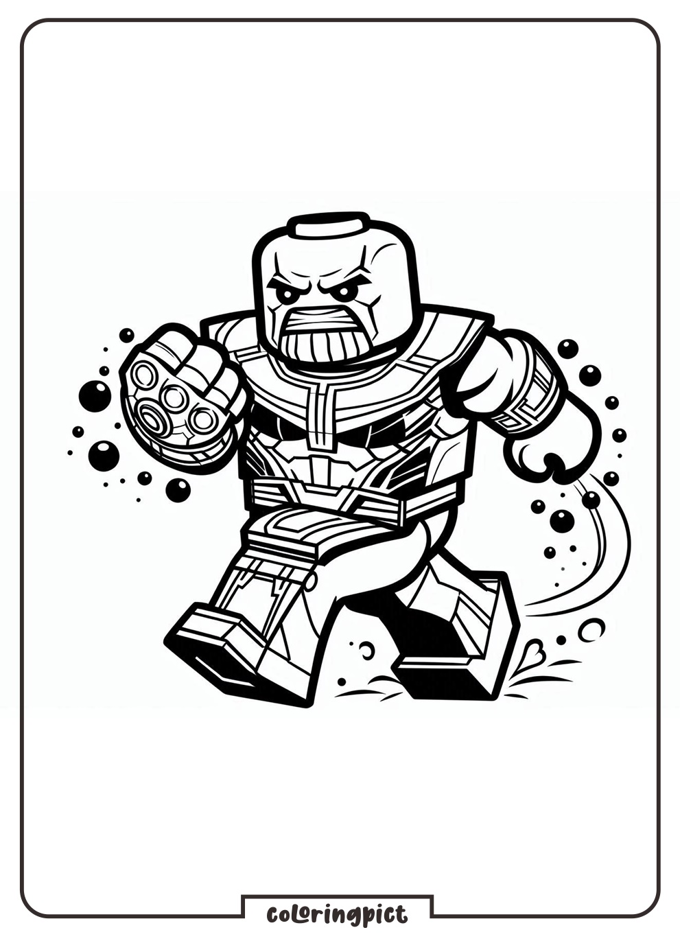 Get Ready for Action with LEGO Thanos Coloring Pages for kids! 3 Lego Thanos Coloring Pages coloringpict.com
