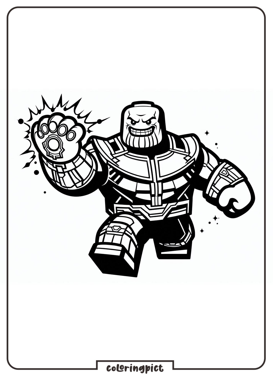 Get Ready for Action with LEGO Thanos Coloring Pages for kids! 4 Lego Thanos Coloring Pages for Kid coloringpict.com