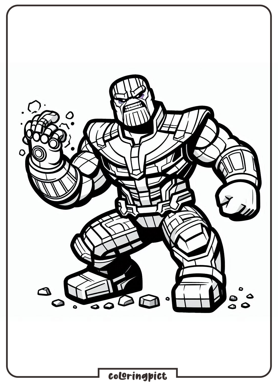 Get Ready for Action with LEGO Thanos Coloring Pages for kids! 5 Lego Thanos Coloring Pages for Kids coloringpict.com