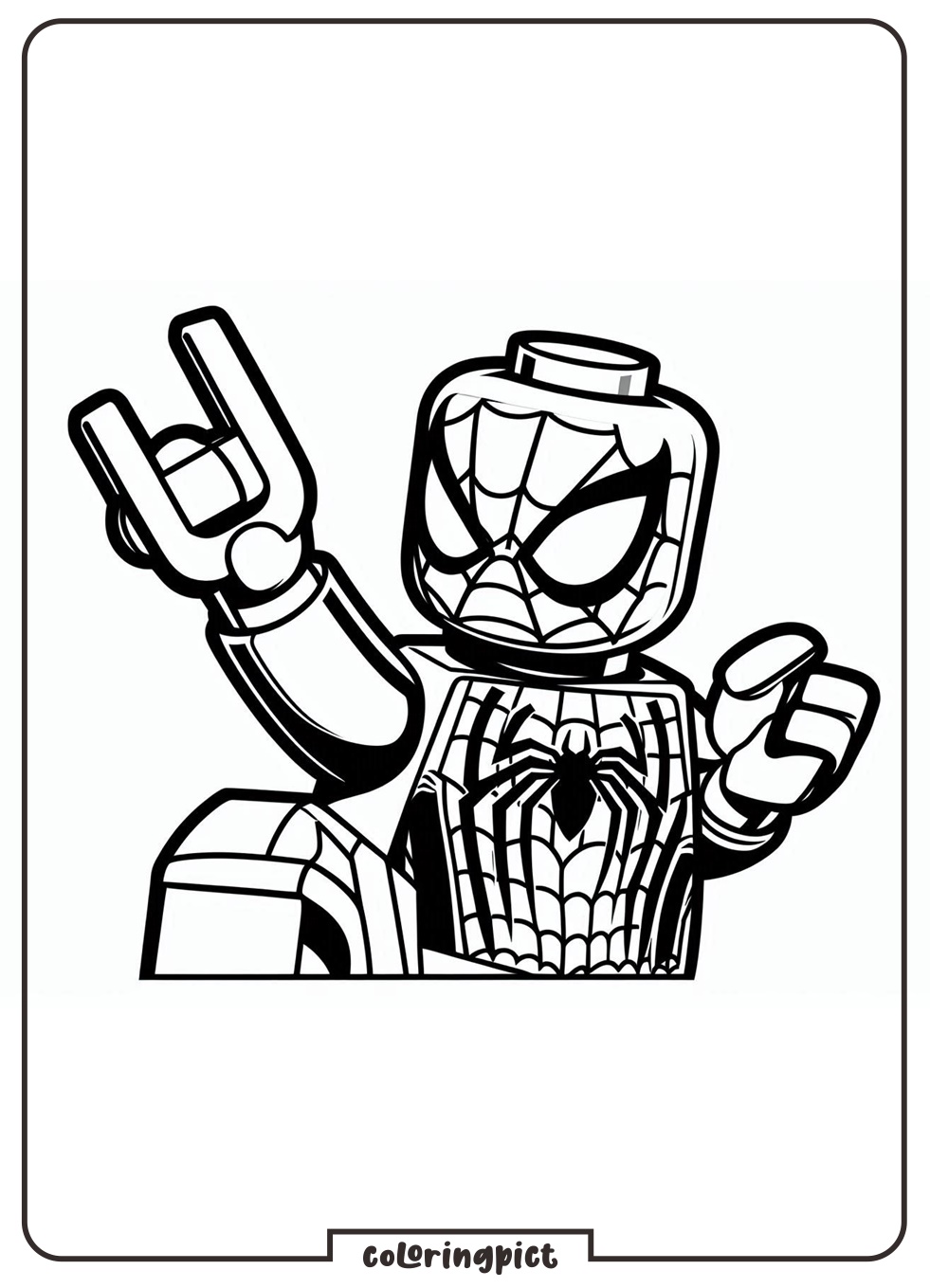 Lego spiderman coloring pages coloringpict.com