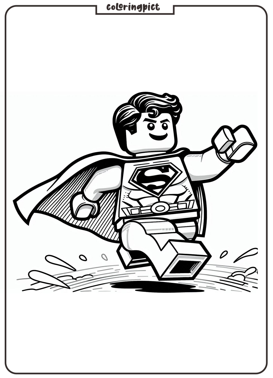 Lego superman coloring pages for kids coloringpict.com
