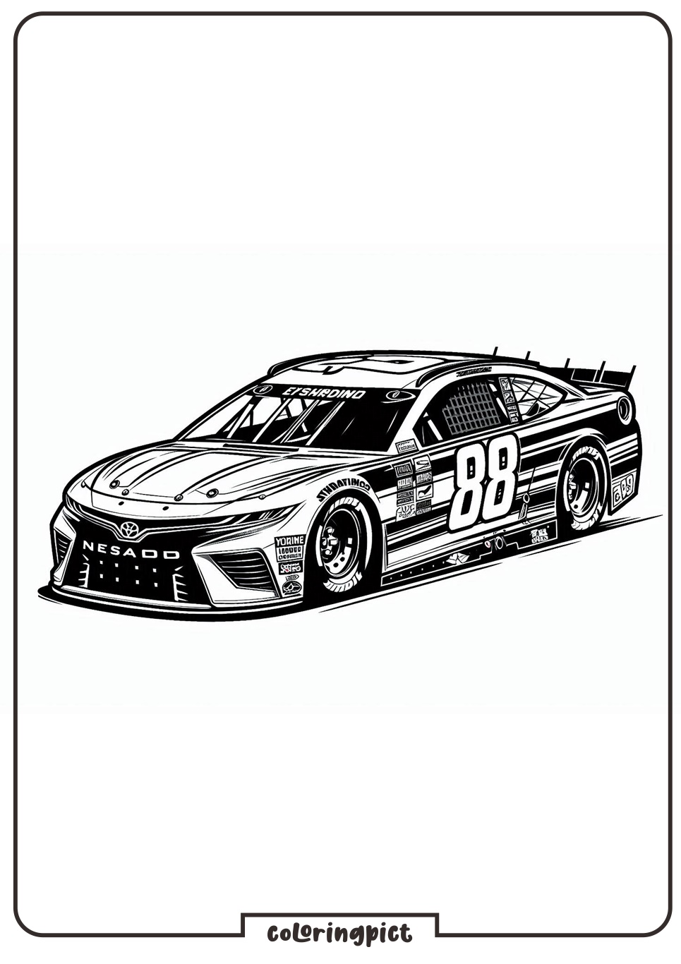 Nascar Coloring Page Online