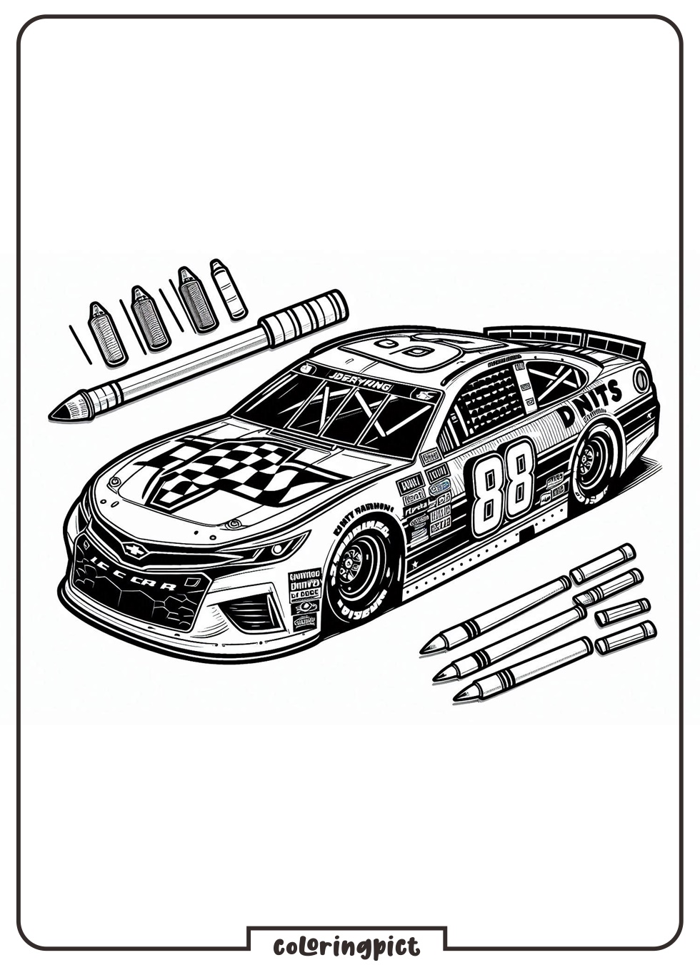 Nascar Coloring Pages Printable