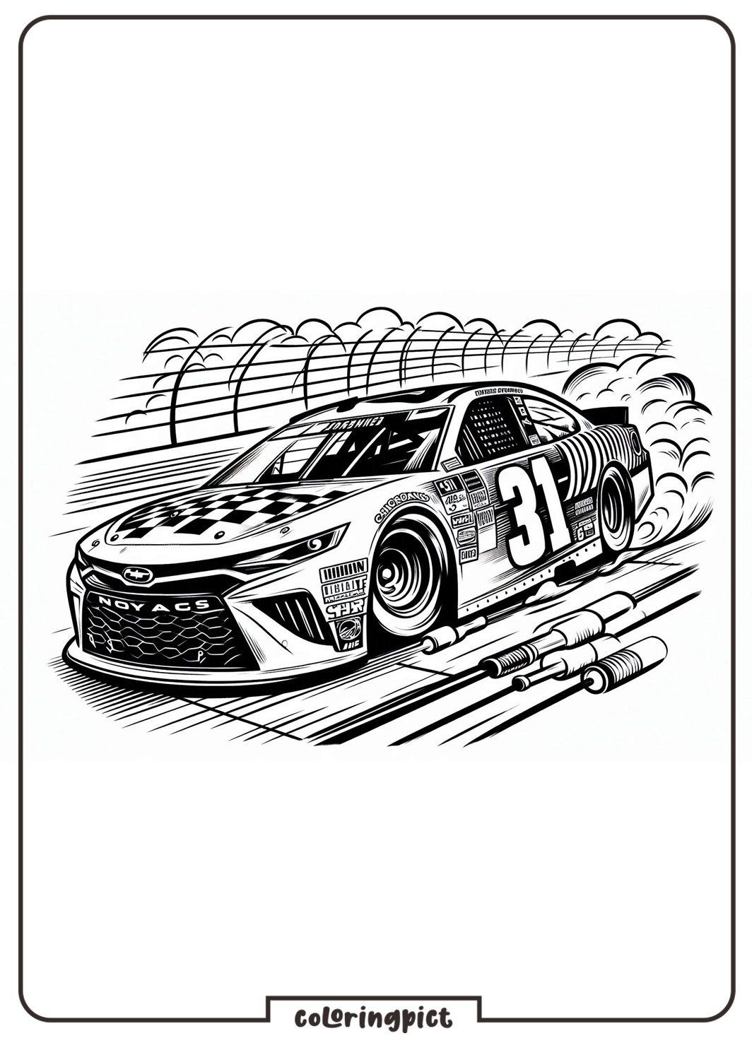 Nascar Coloring Pages, coloringpict.com
