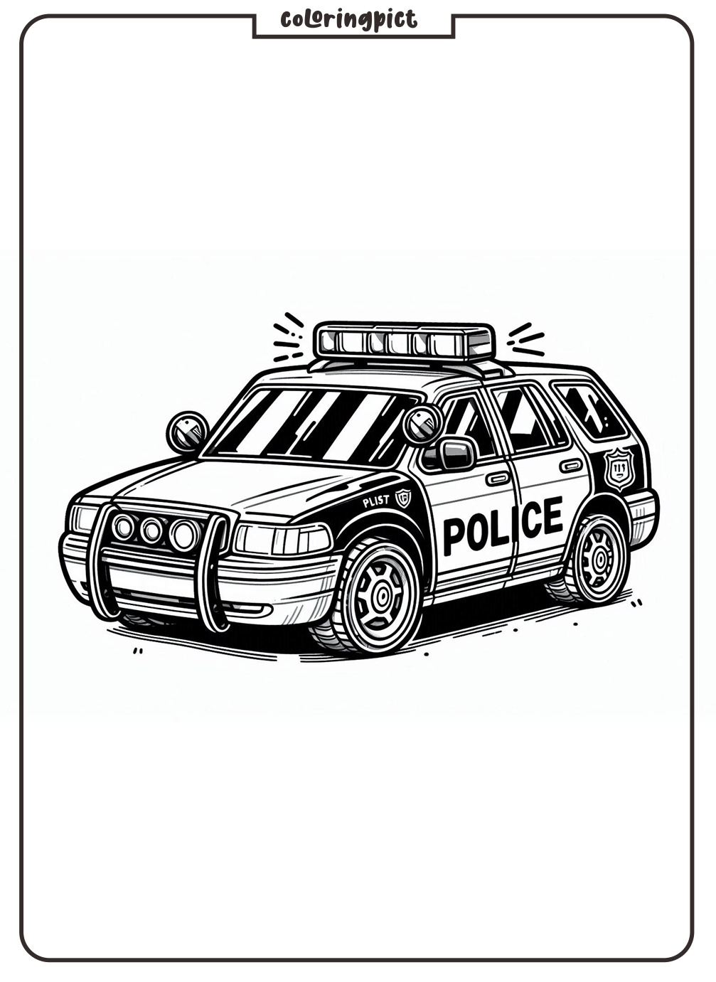 Police Car Coloring Pages