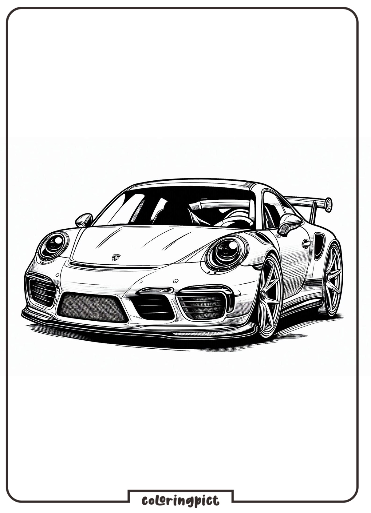 Porsche Coloring Page for Kids