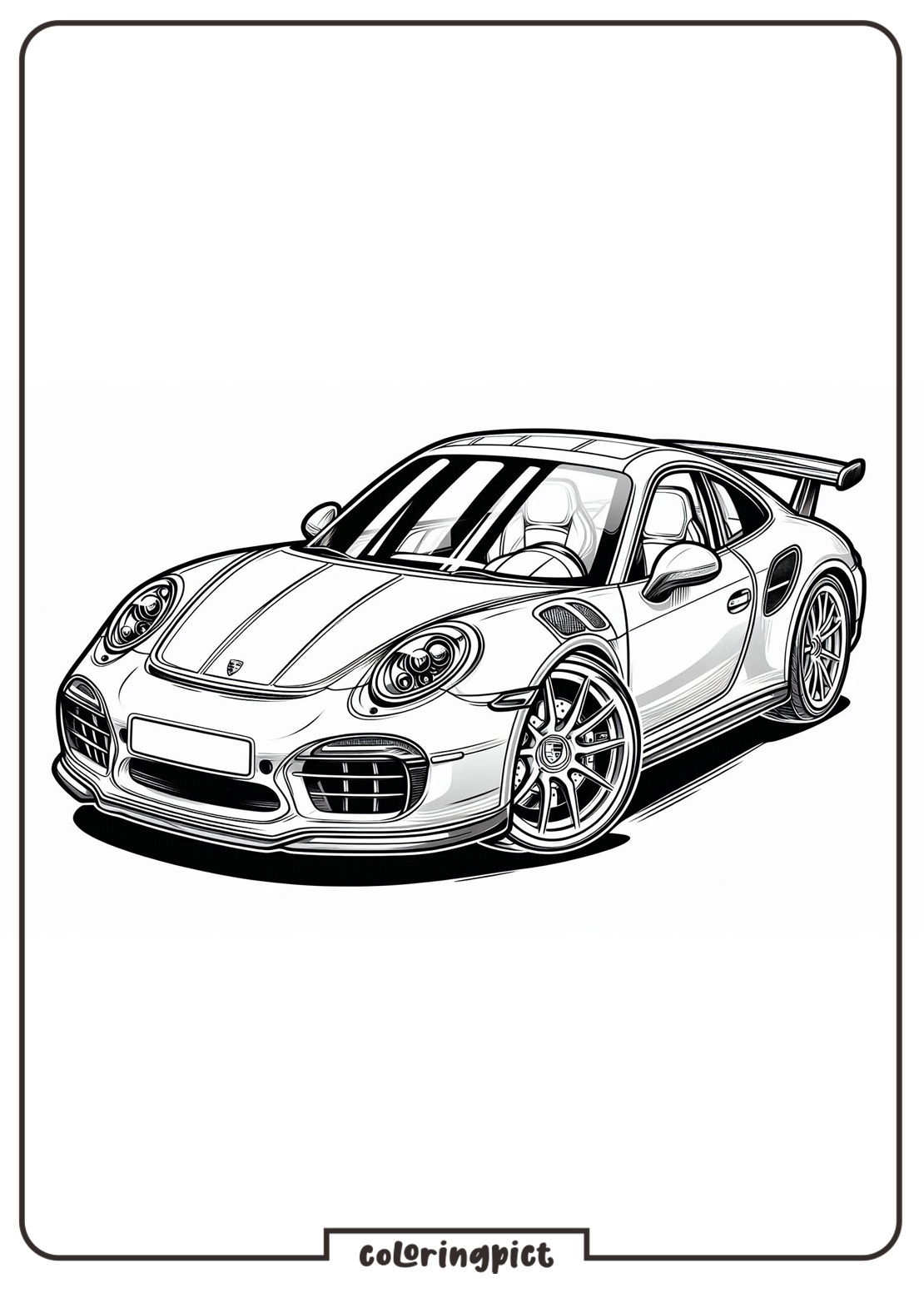 Porsche Coloring Pages for Kids