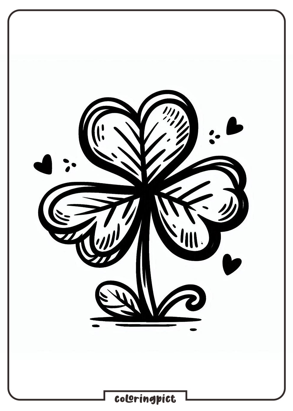 Shamrock Coloring Page Online