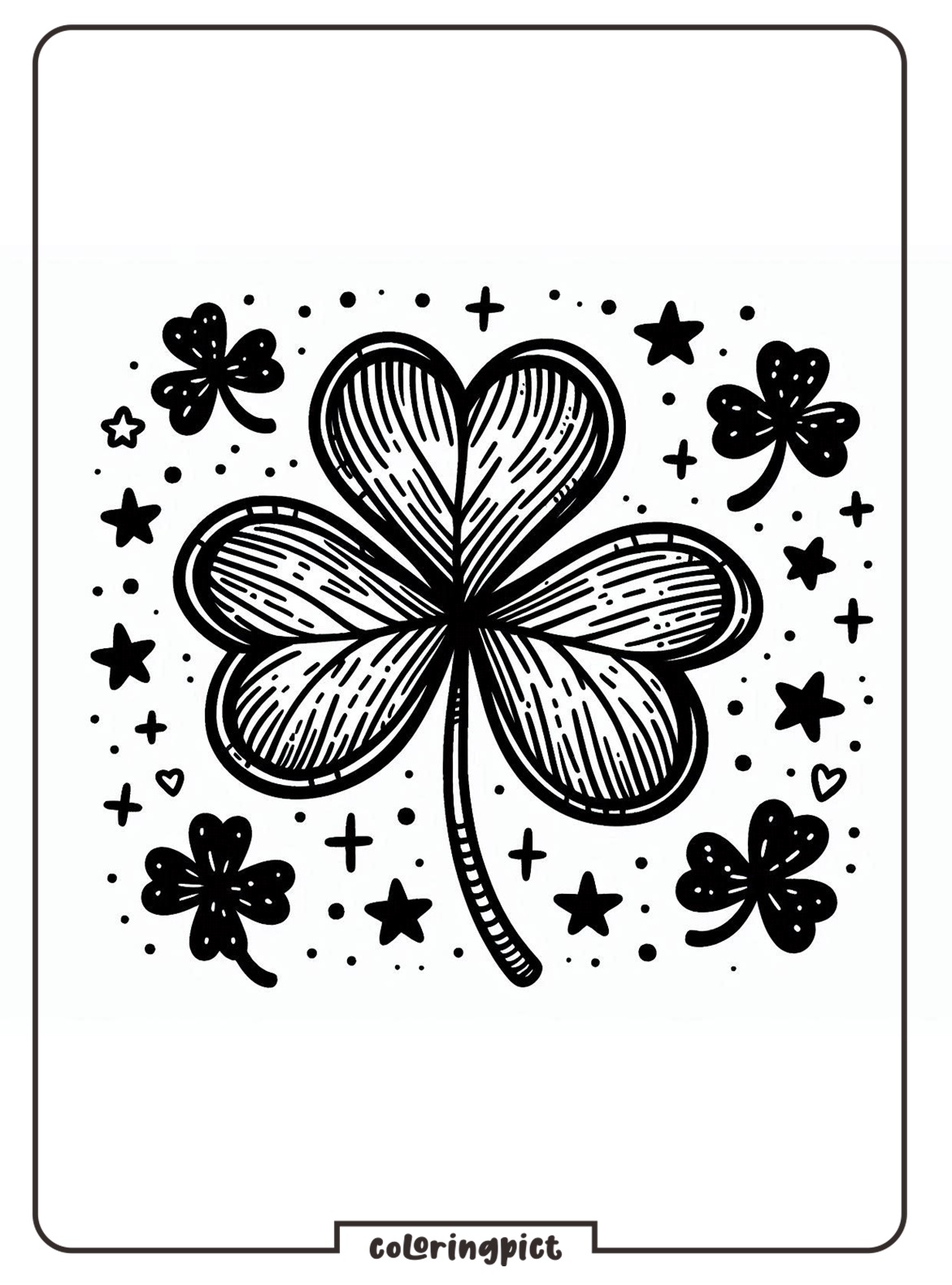 Shamrock Coloring Pages Online