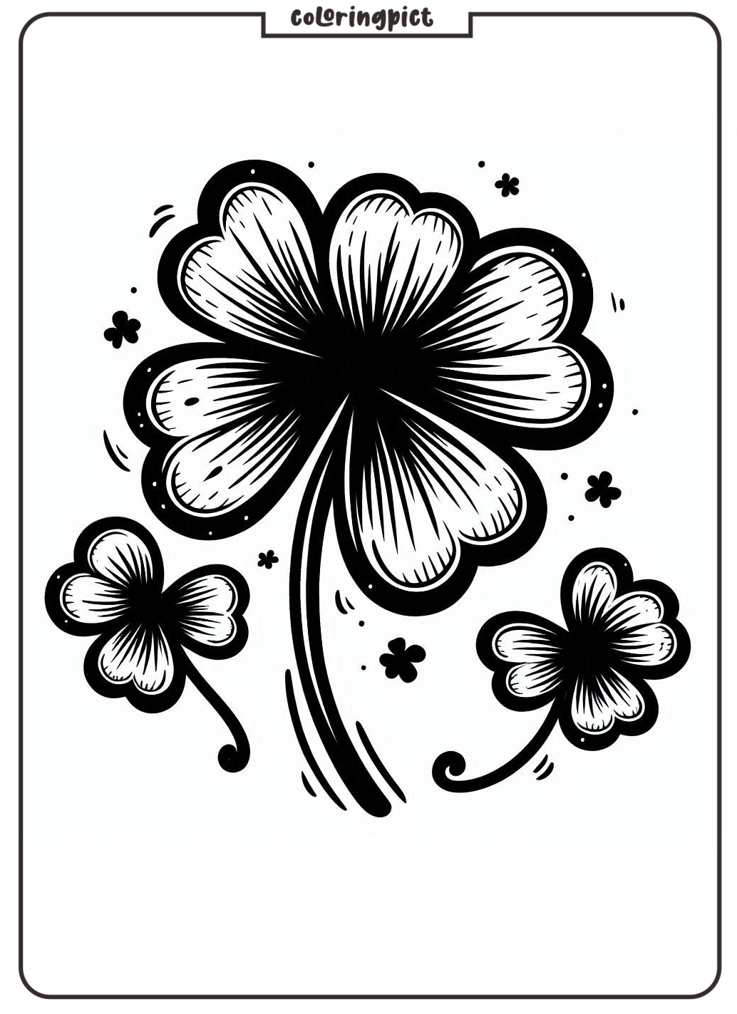 Shamrock Coloring Pages coloringpict.com