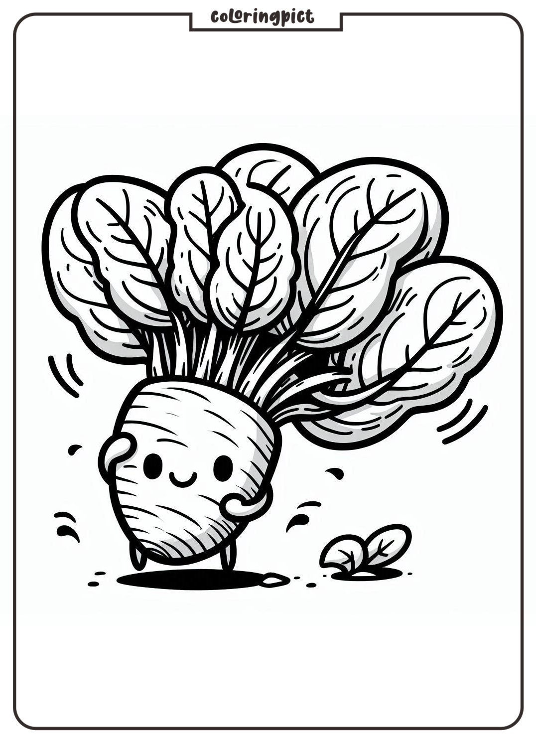 Spinach Colorin Page coloringpict.com