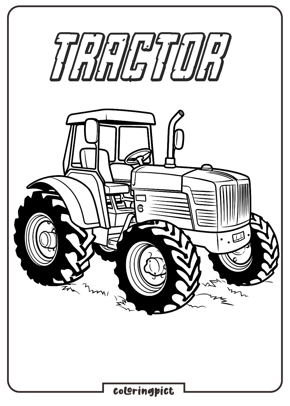 Tractor Coloring Page Printable