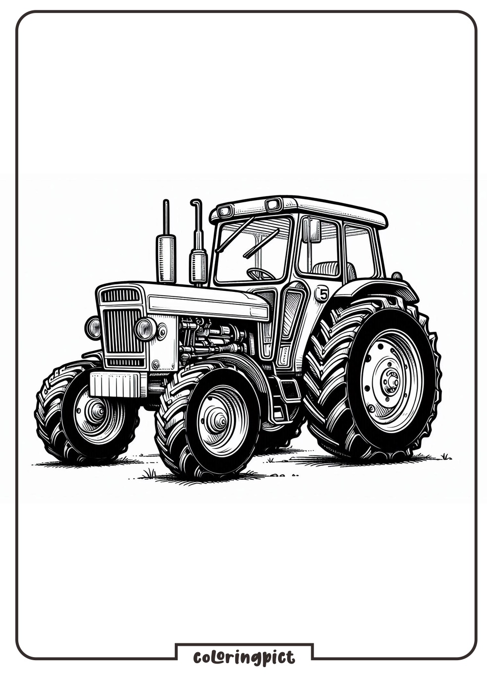Tractor Coloring Page coloringpict.com