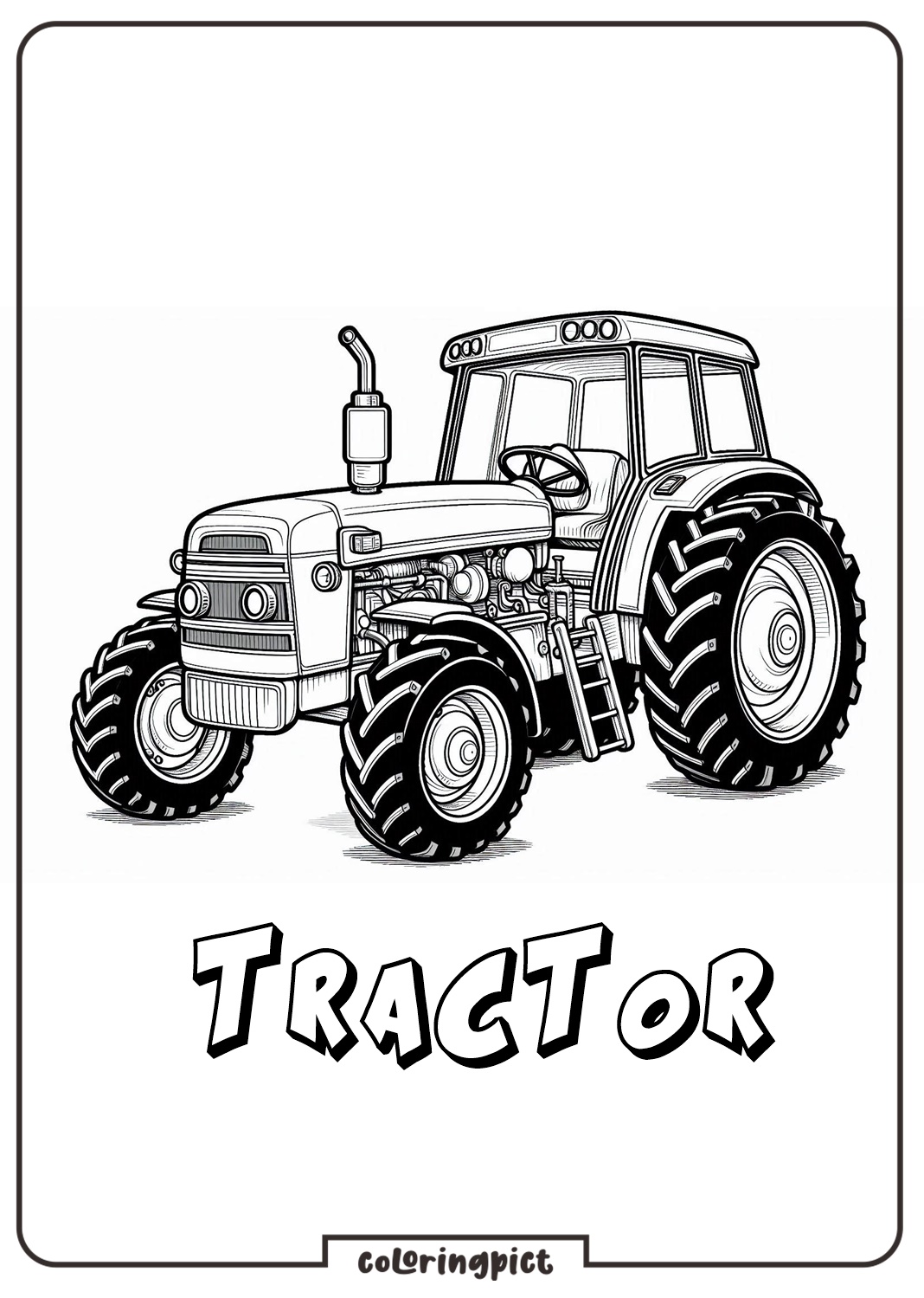 Tractor Coloring Page for Kid