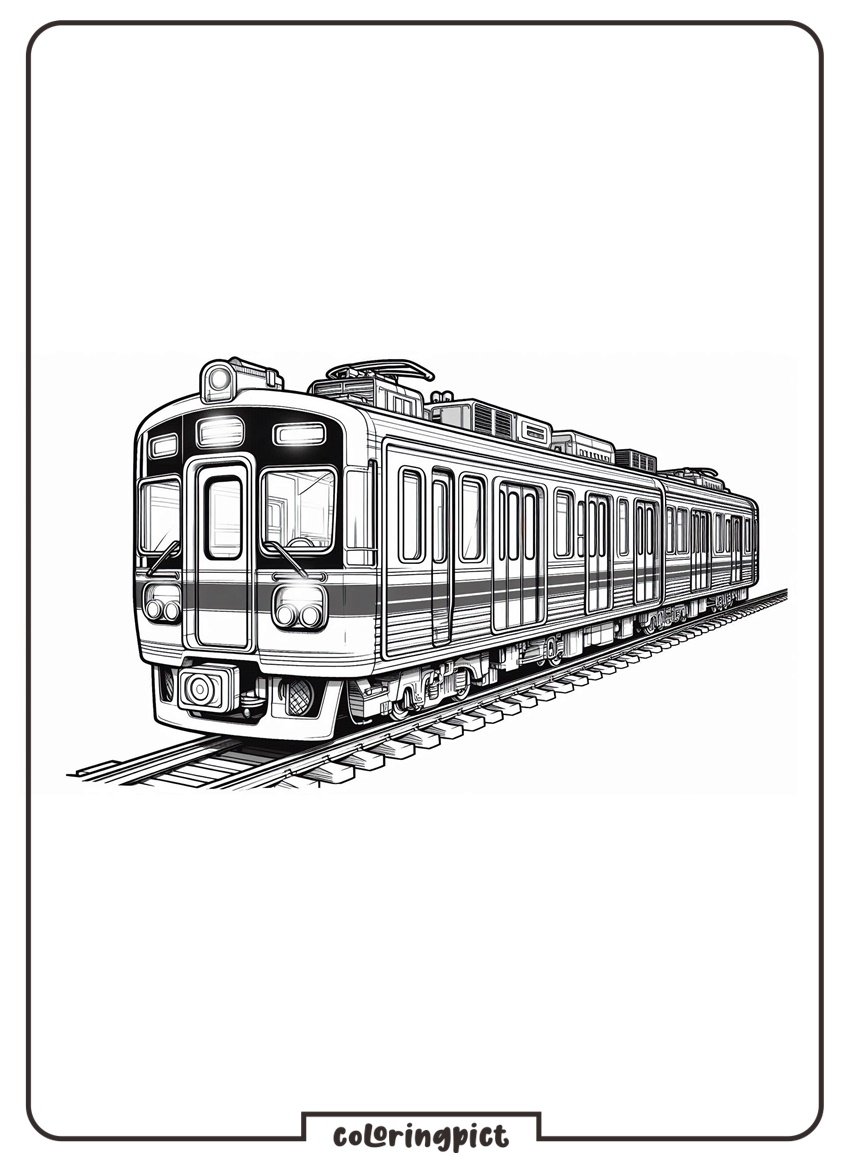 Train Coloring Page for Kids