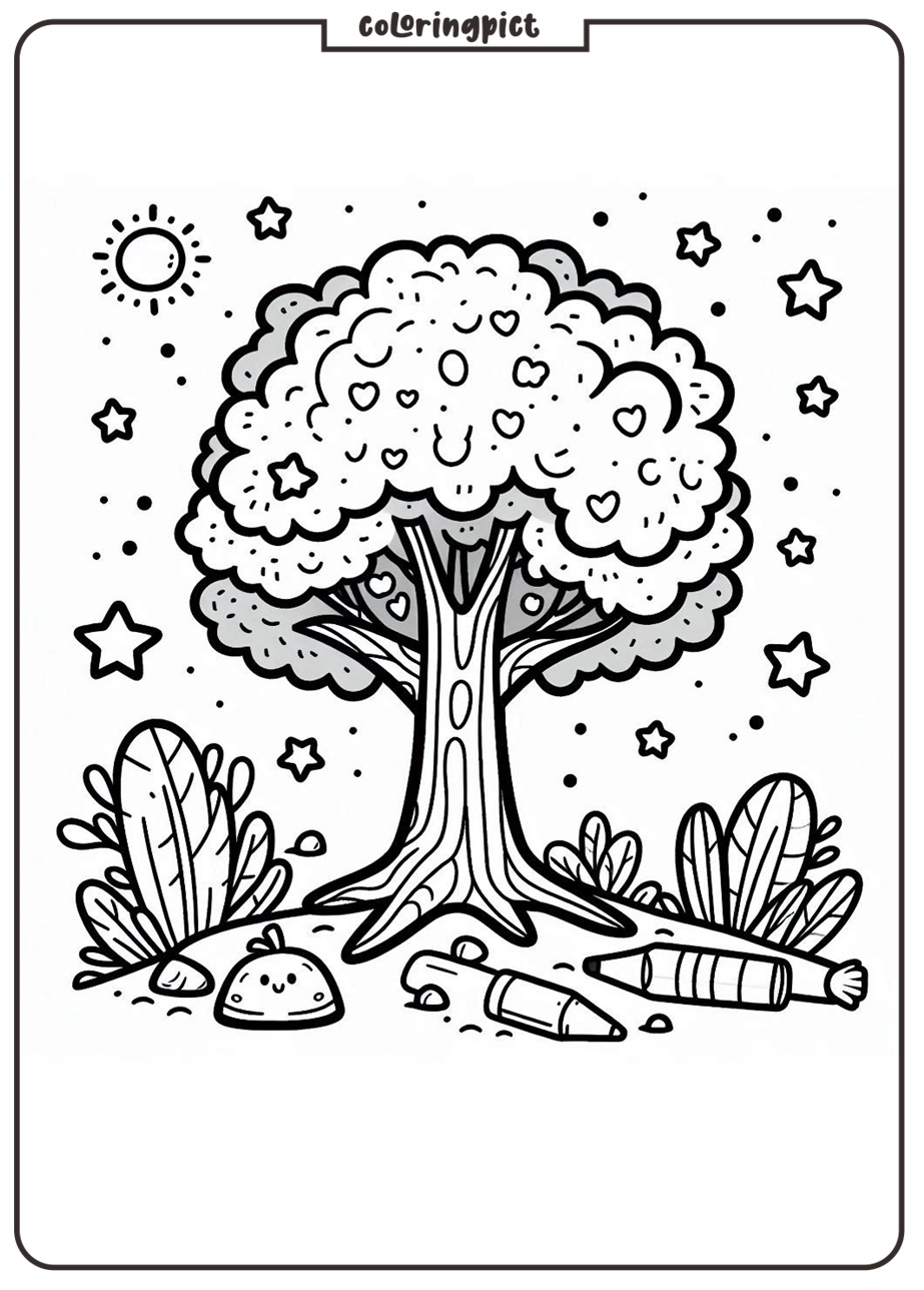 Tree Coloring Book