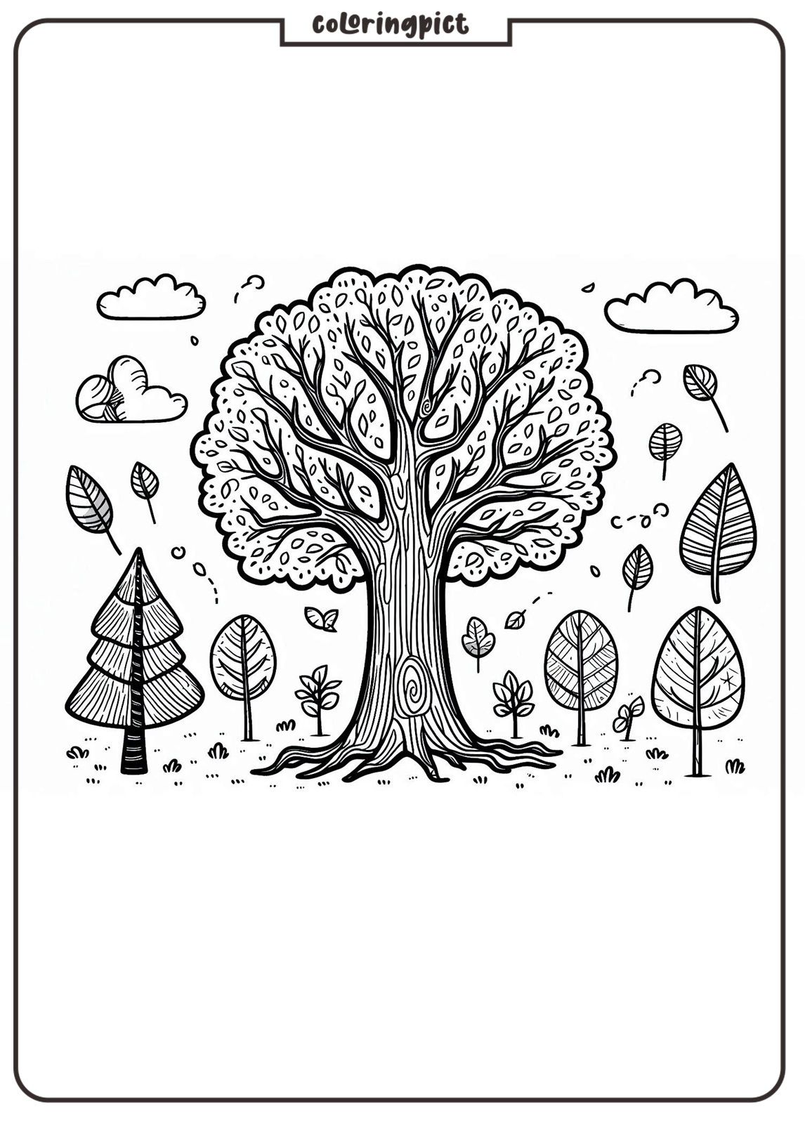 Tree Coloring Pages Online