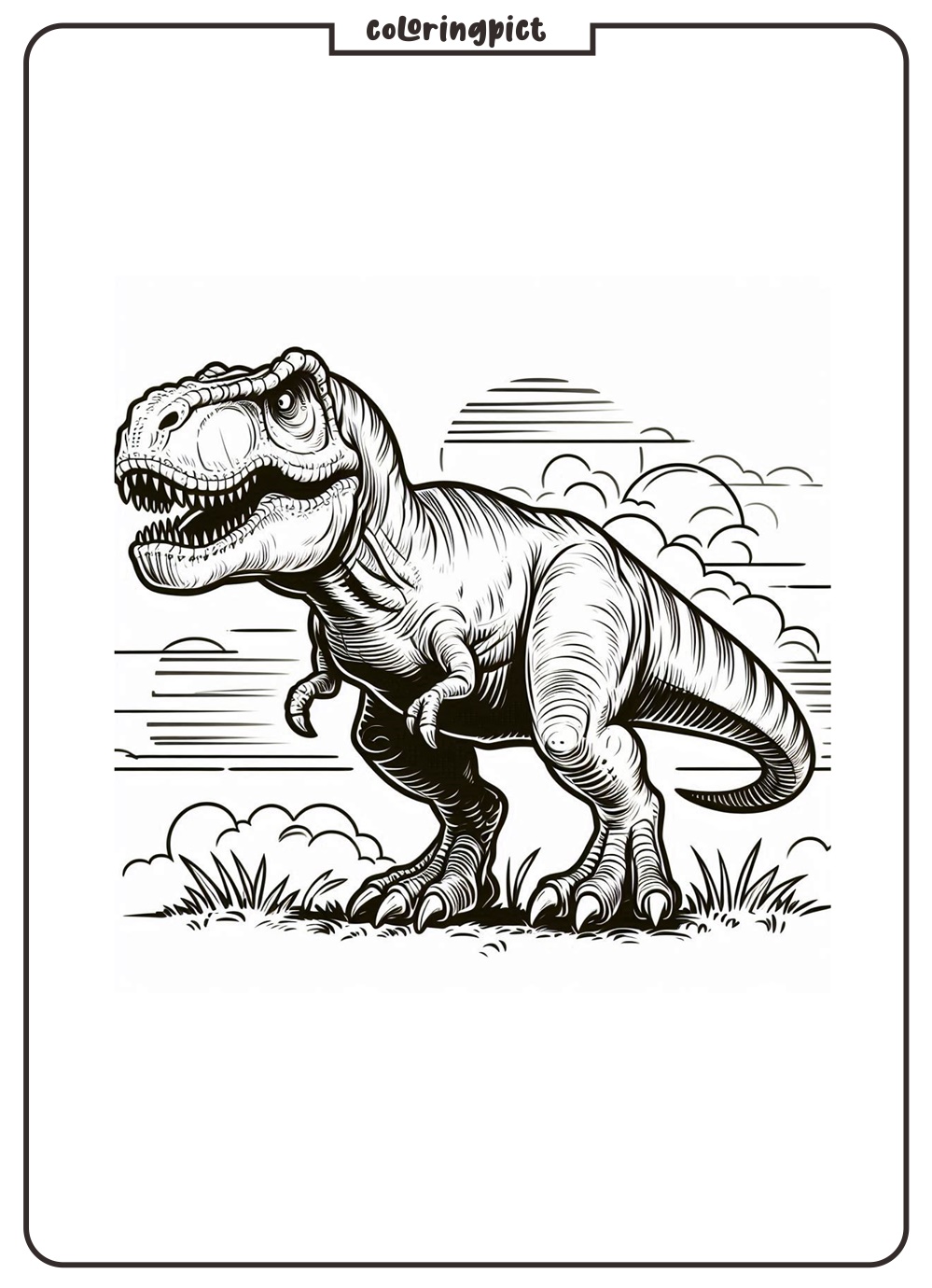 Tyrannosaurus Rex Coloring Page Dinosaurs coloringpict.com