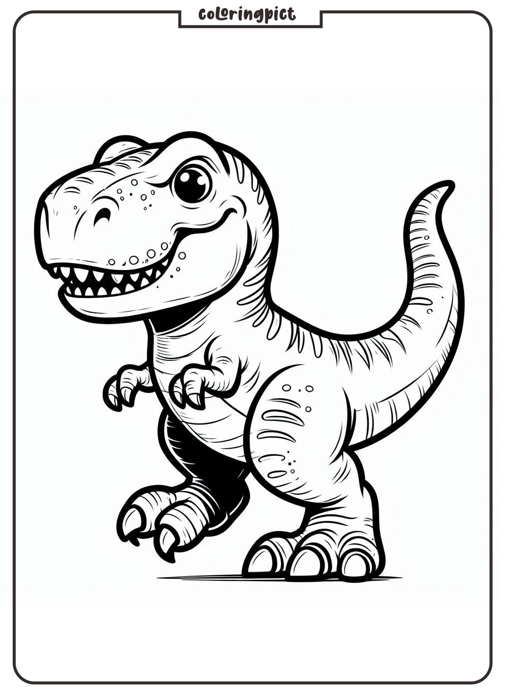 Tyrannosaurus Rex Coloring Page for Kids coloringpict.com