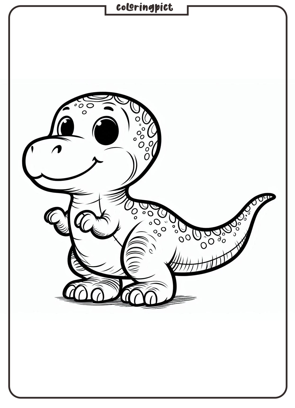 baby T Rex Coloring Page coloringpict.com