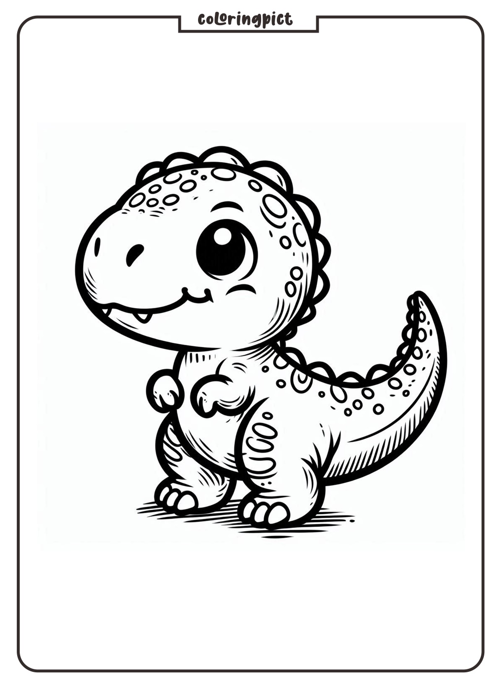 baby T Rex Coloring Page for Kids coloringpict.com