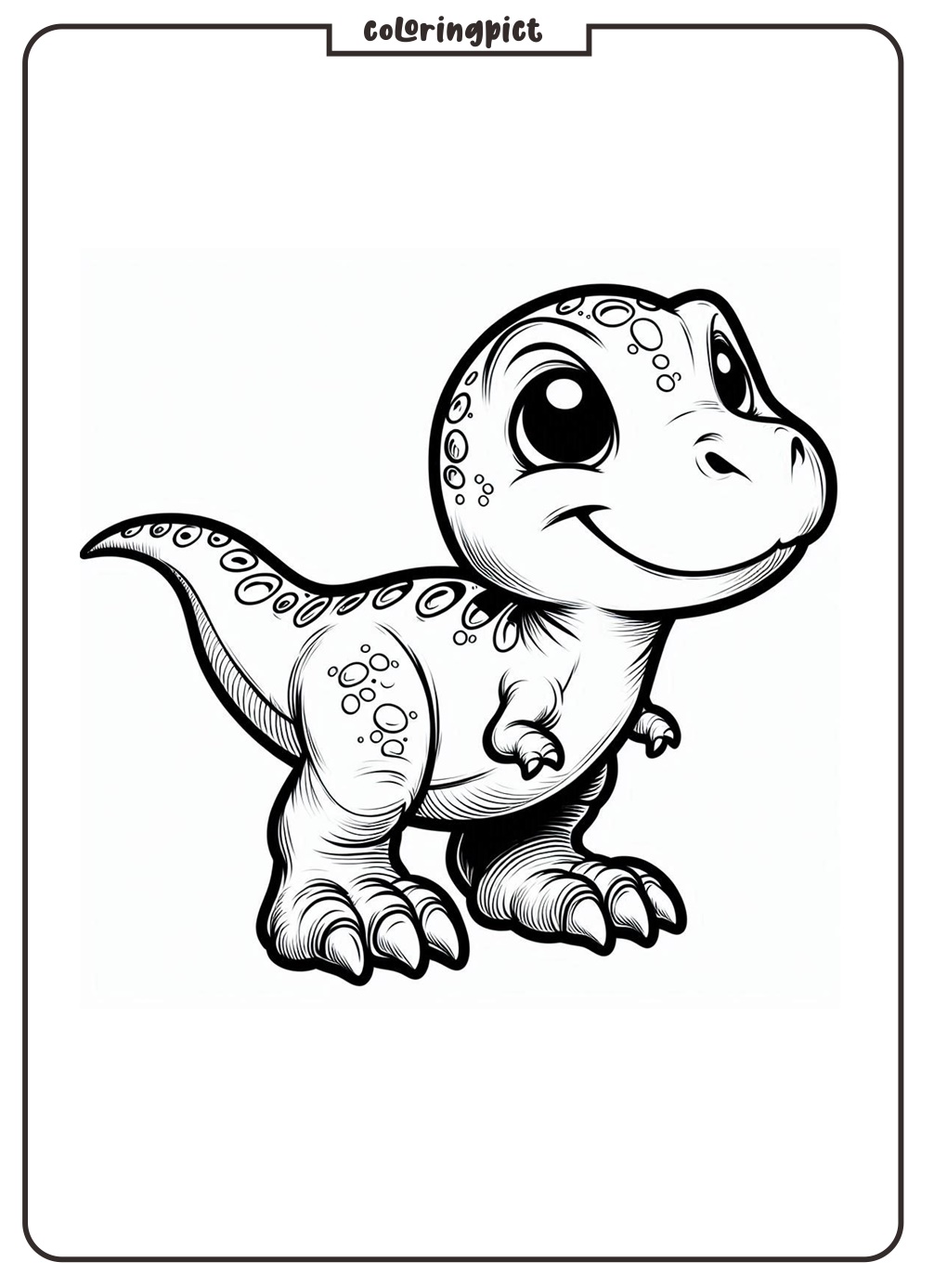 baby T Rex Coloring Pages for Kids coloringpict.com