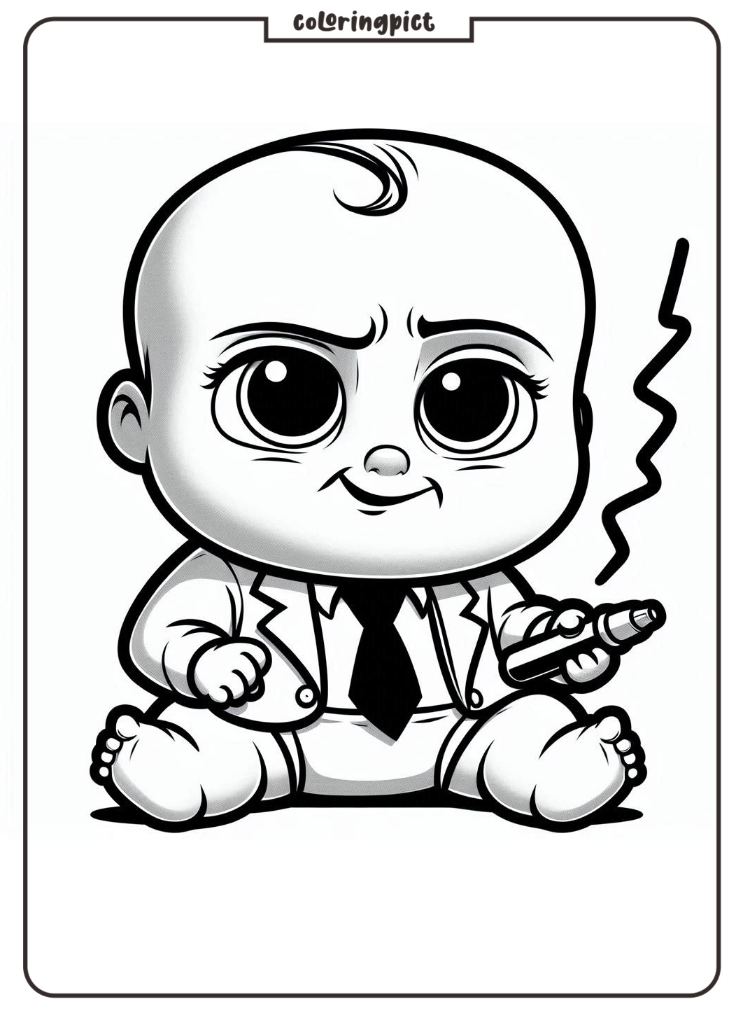 baby boss coloring page for kids