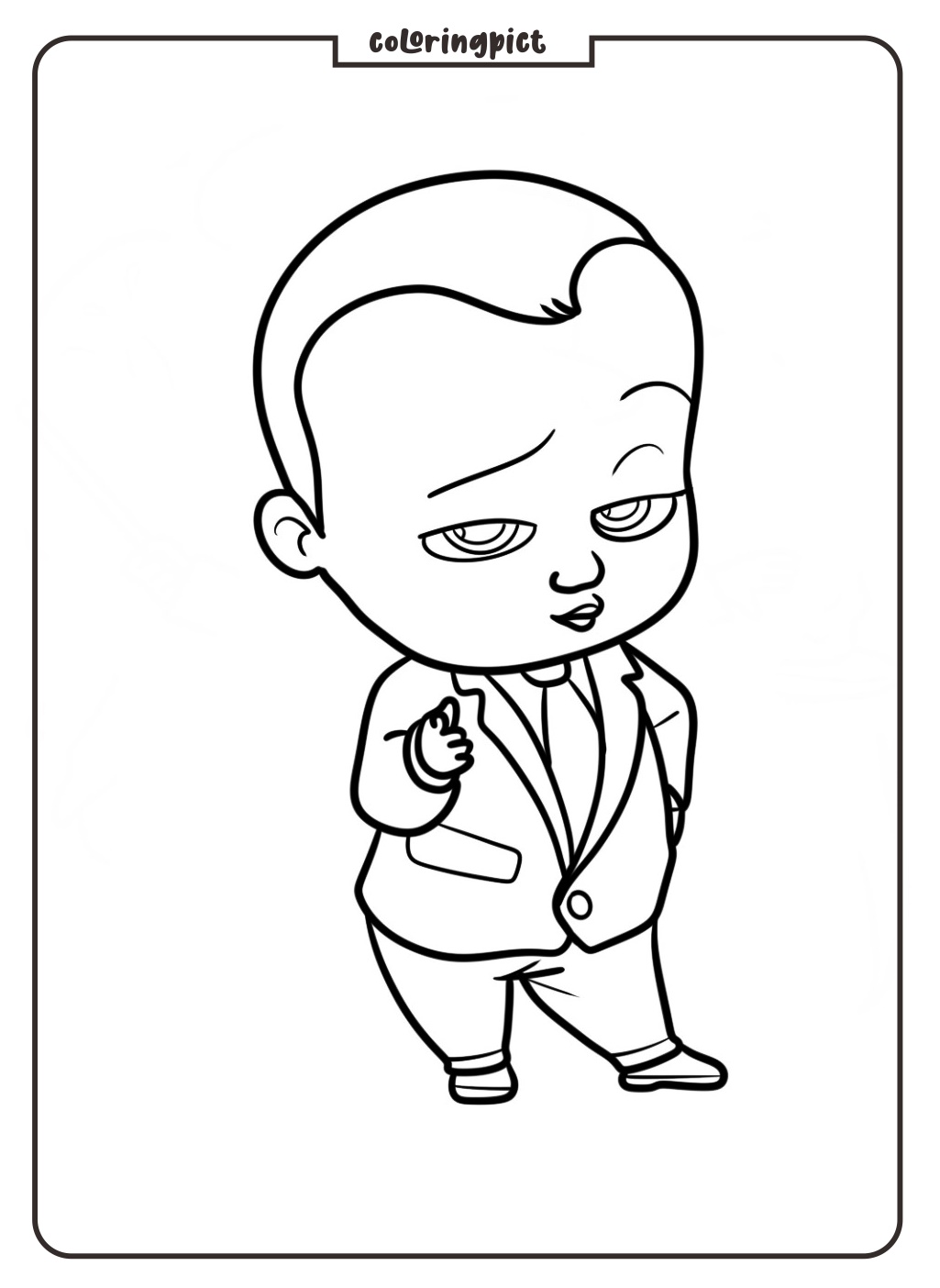 baby boss coloring pages for kid