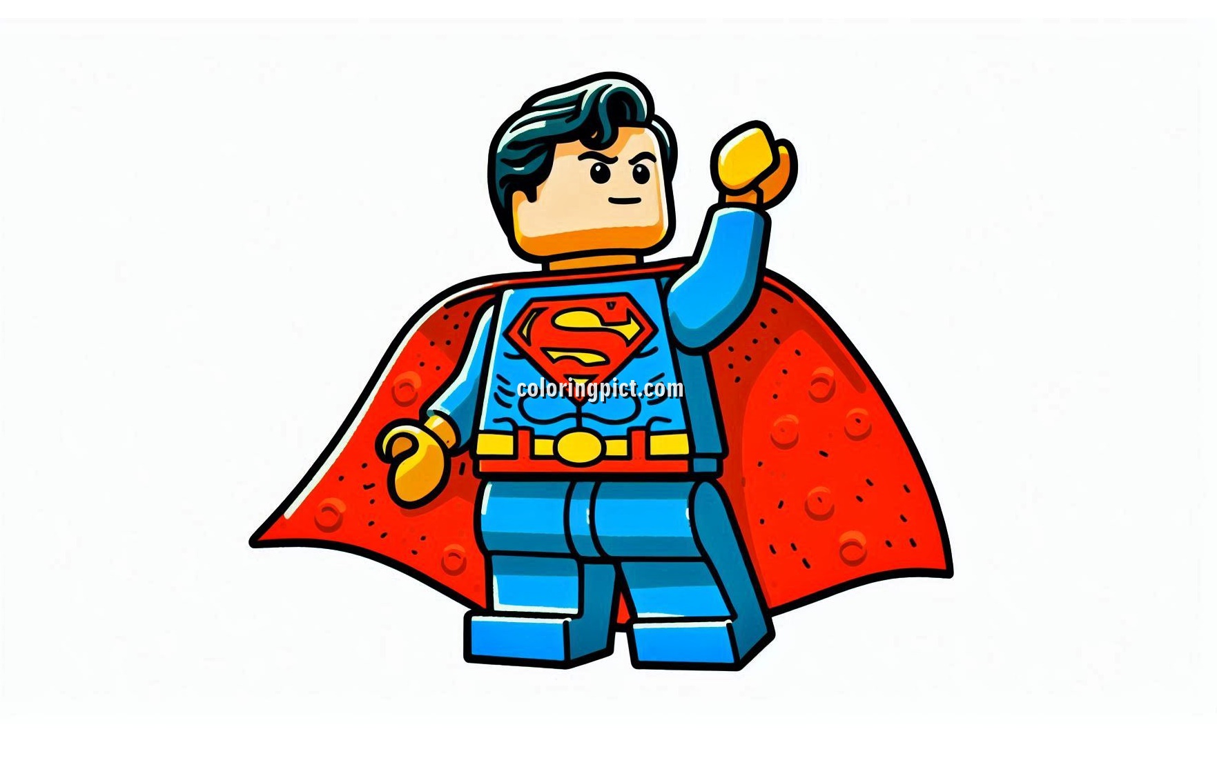 image is Lego superman coloring