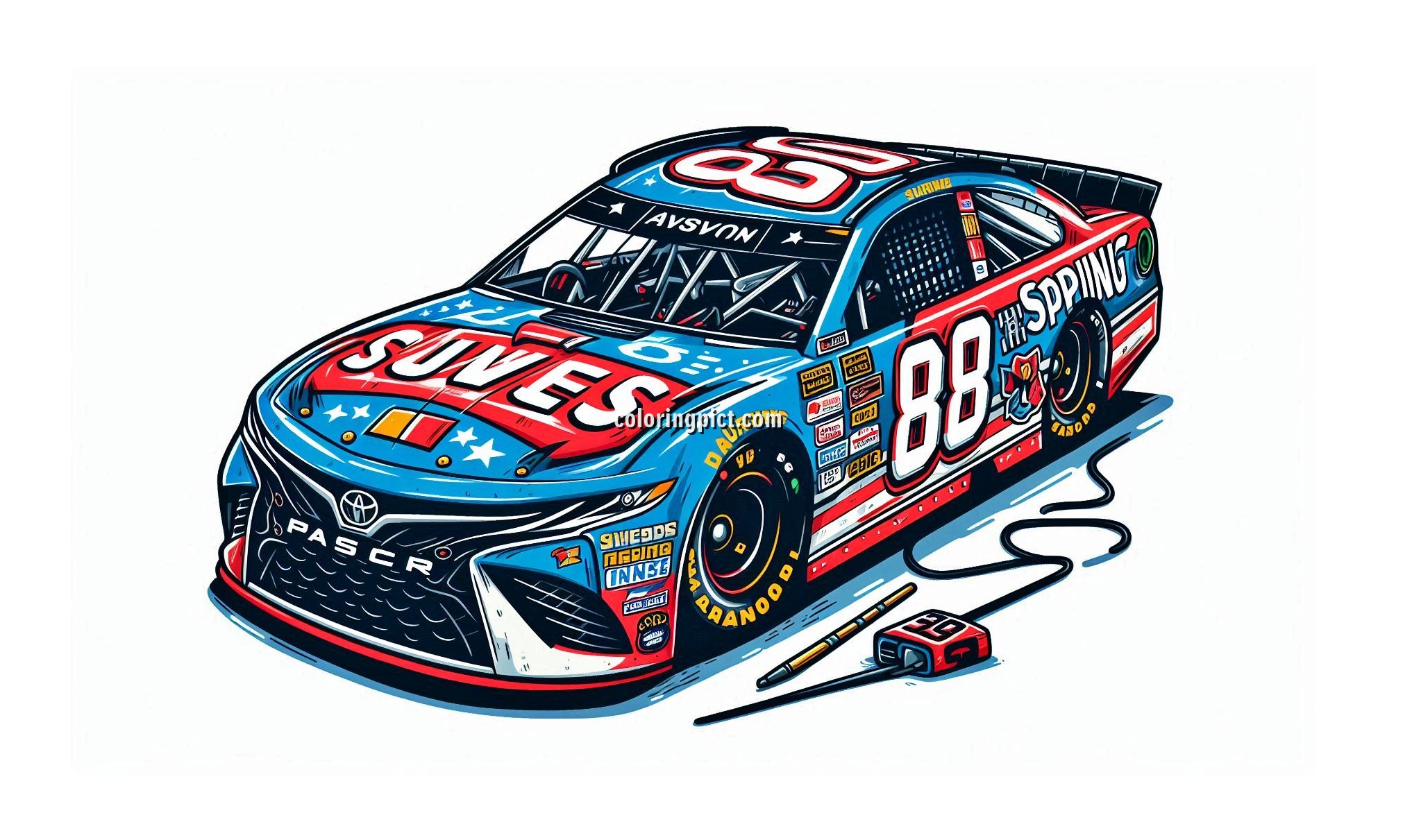image is Nascar Coloring