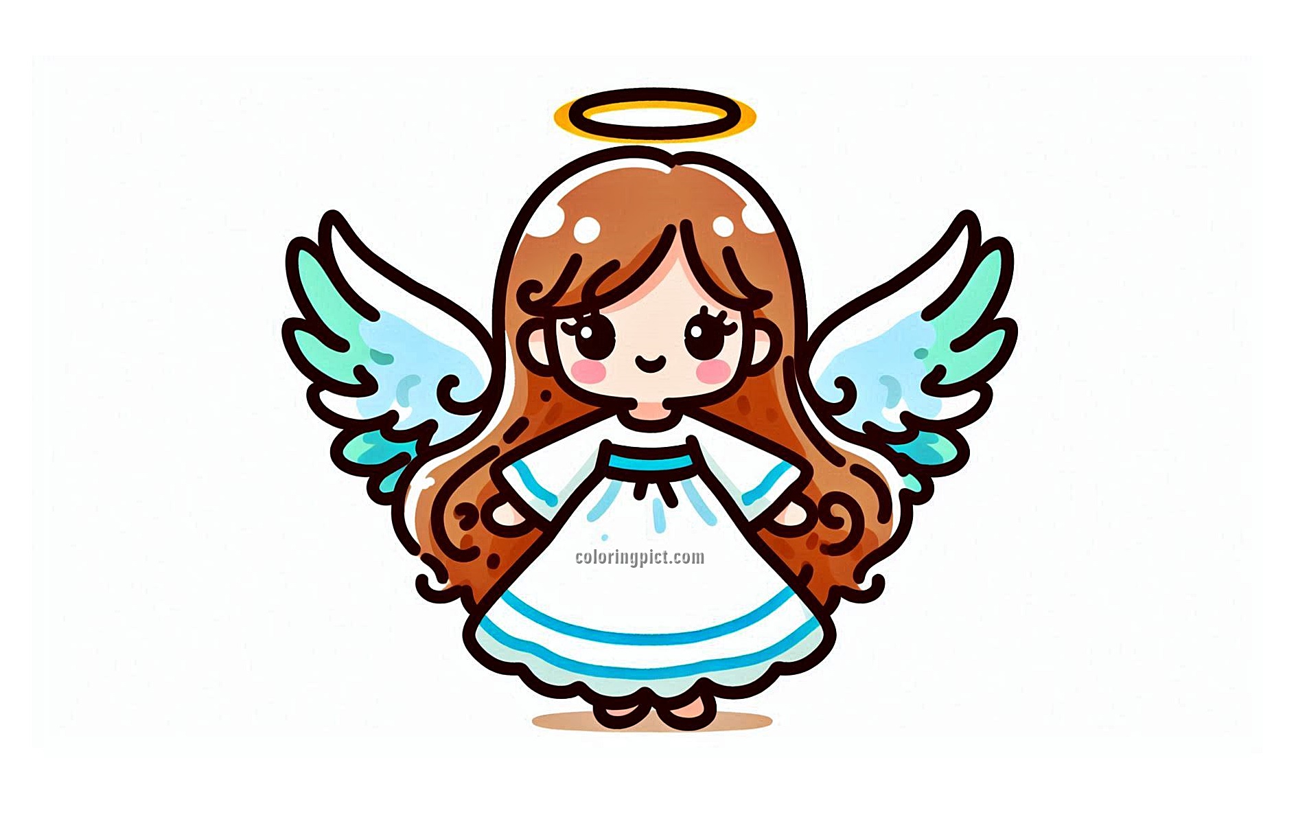 Let’s Color a Beautiful Angel! 5 image is angel coloring