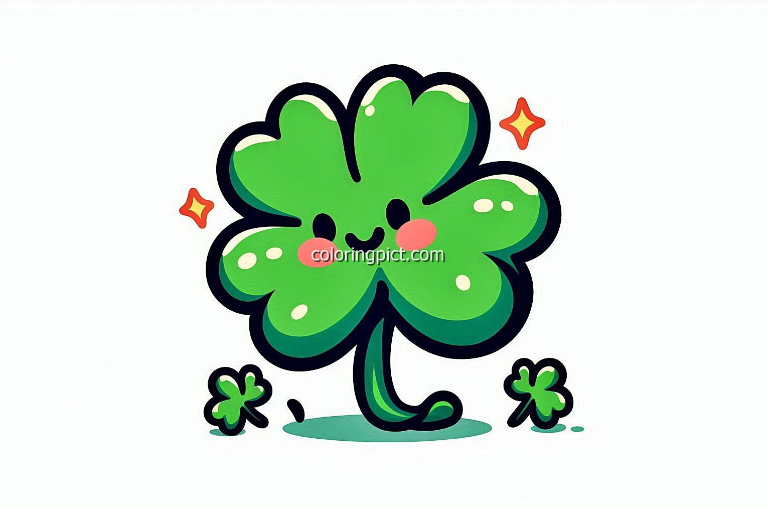 image is shamrock coloring