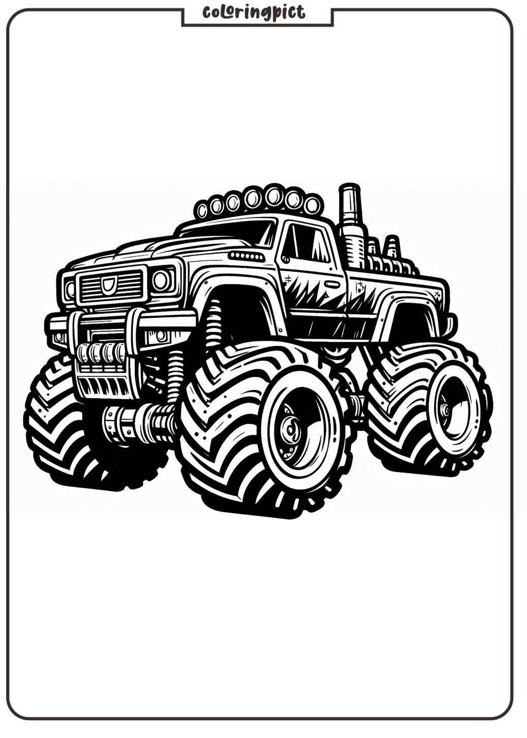 monster truck coloring pages