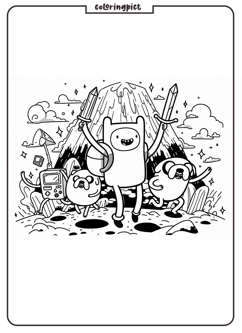 Adventure Time Coloring Pages for Kids