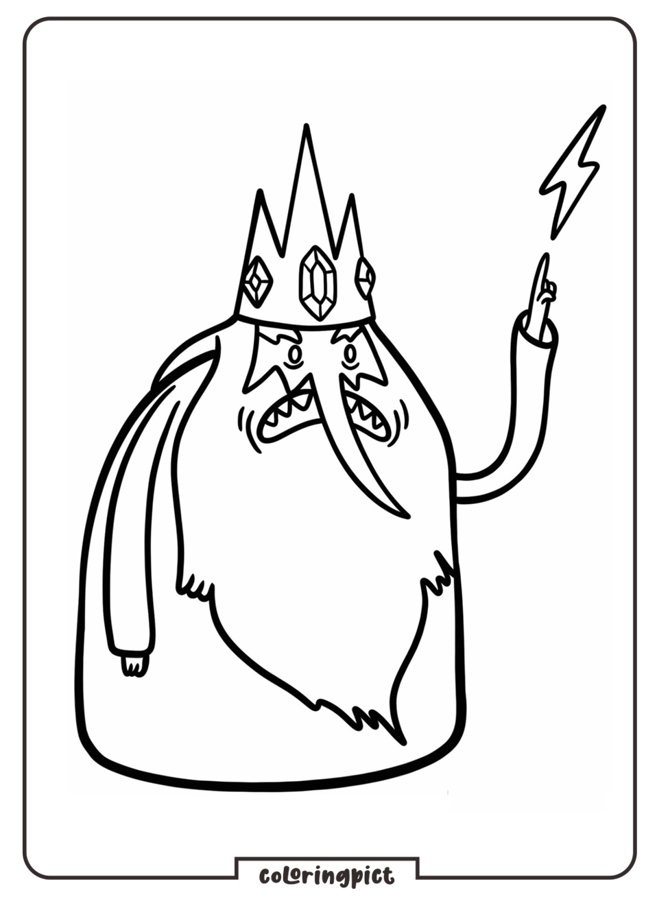 Ice King from Adventure Time Coloring Pages 1 Adventure Time Ice King Coloring Page