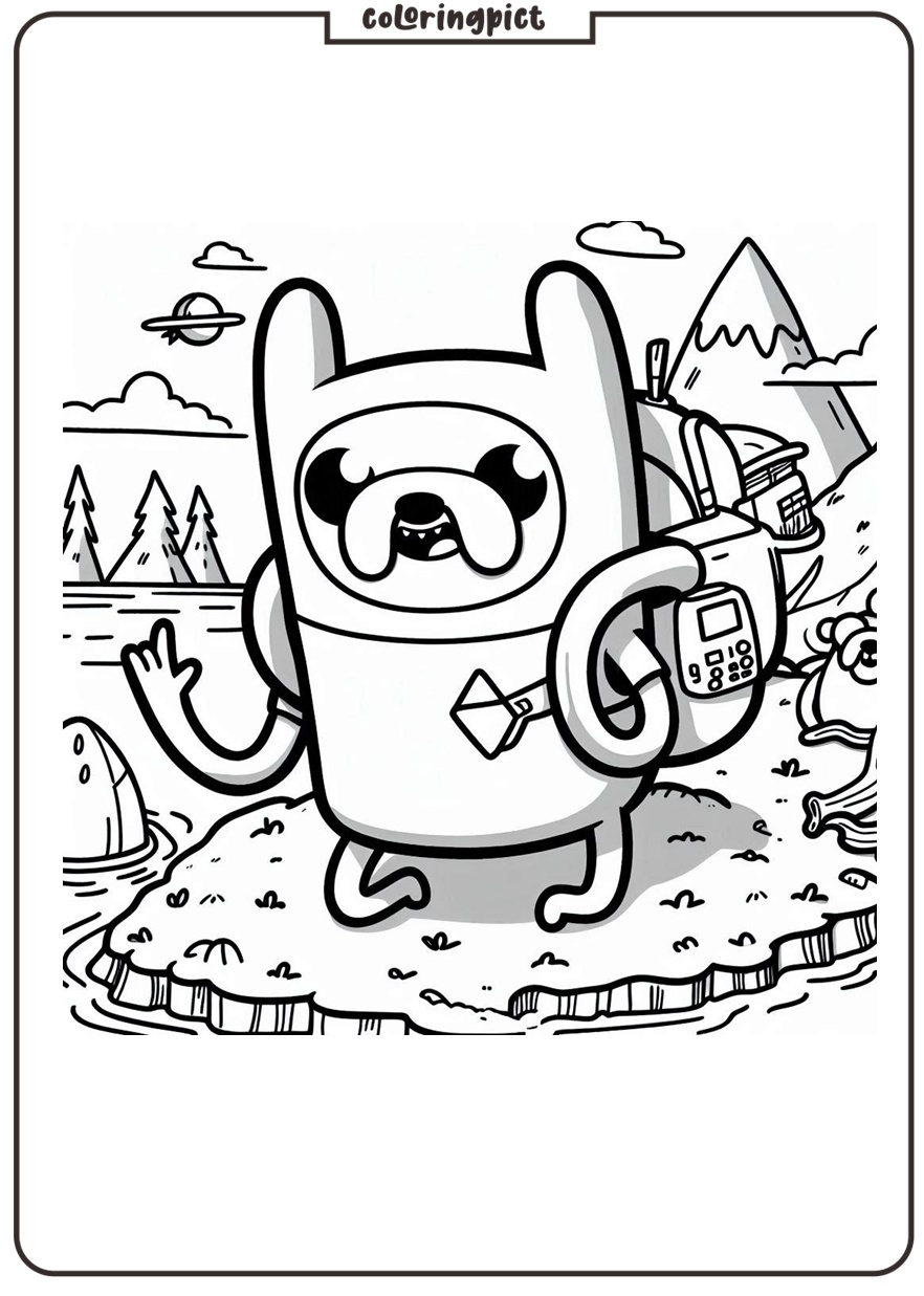 Adventure Time of Coloring Page