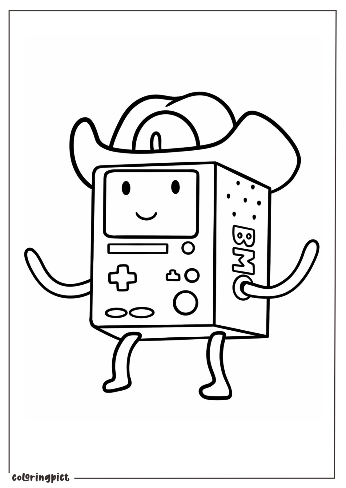BMO Adventure Time Coloring Page