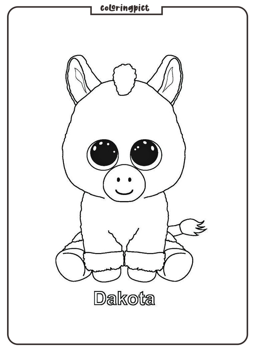 Let’s Color Cute Beanie Boo 2 Beanie Boo Dakota Coloring Pages coloringpict.com