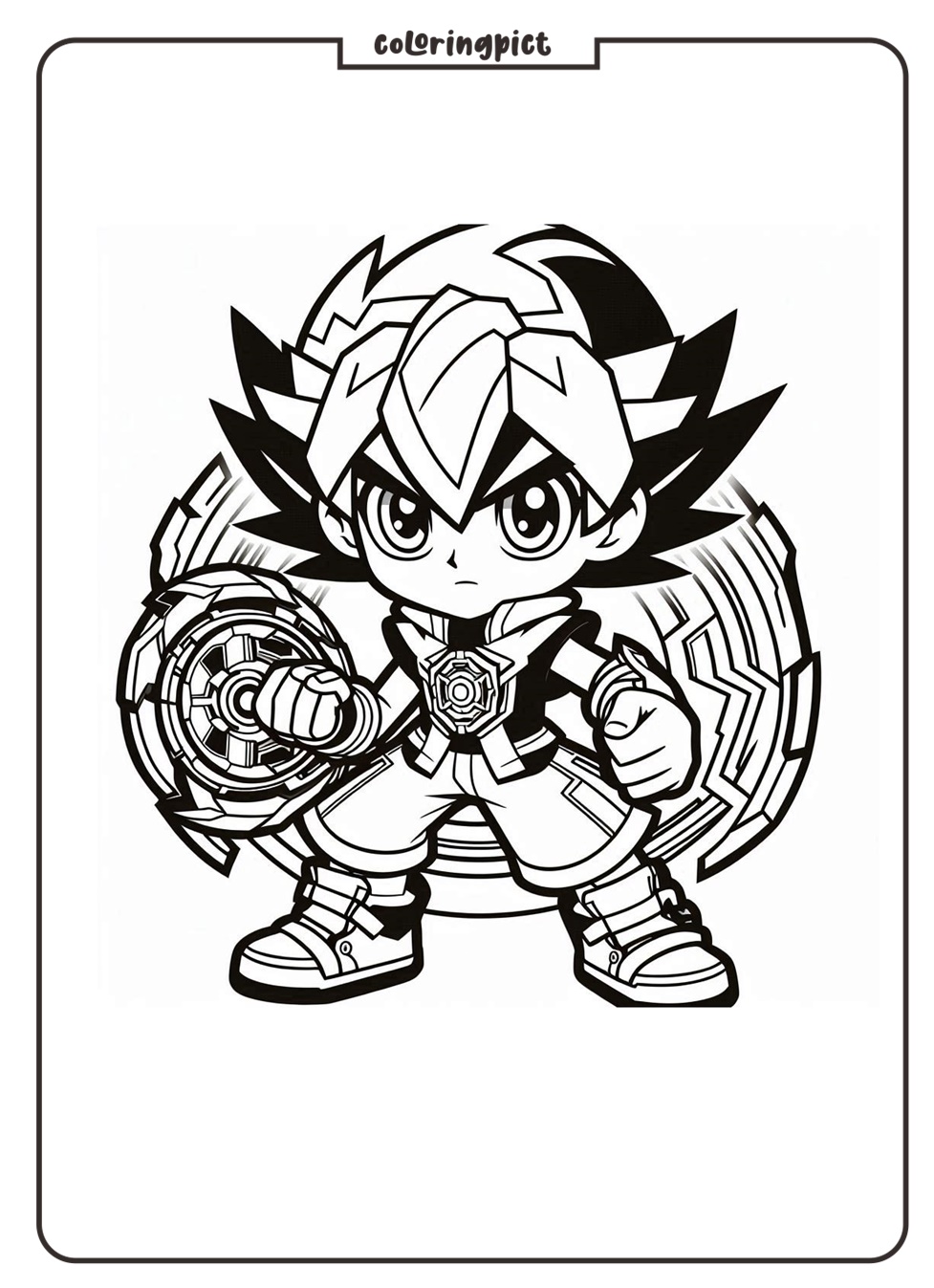 Welcome to the Beyblade Burst Coloring Pages for Kids 1 Beyblade Burst Coloring Page for Kids