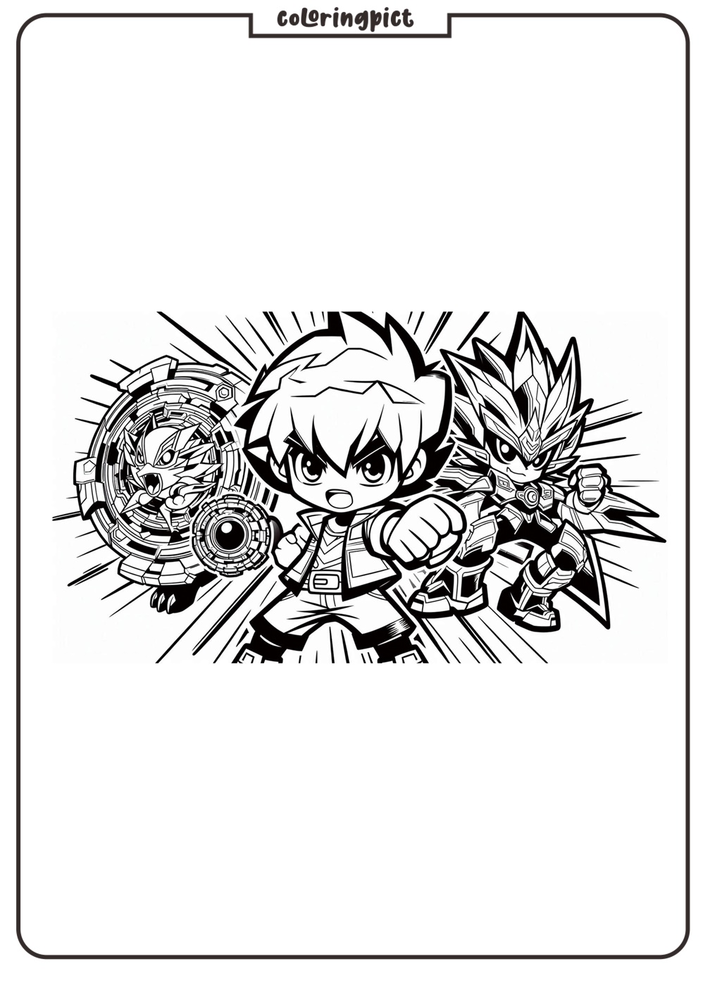 Welcome to the Beyblade Burst Coloring Pages for Kids 3 Beyblade Burst Coloring Pages