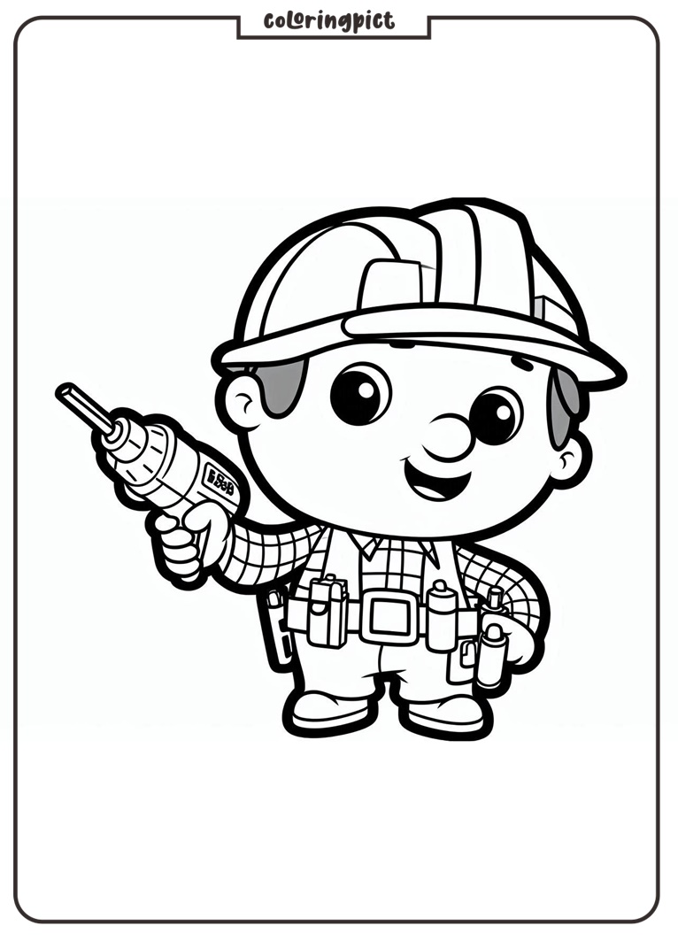 Welcome to our Bob the Builder Coloring Pages 1 Bob The Builder Coloring Page for Kids