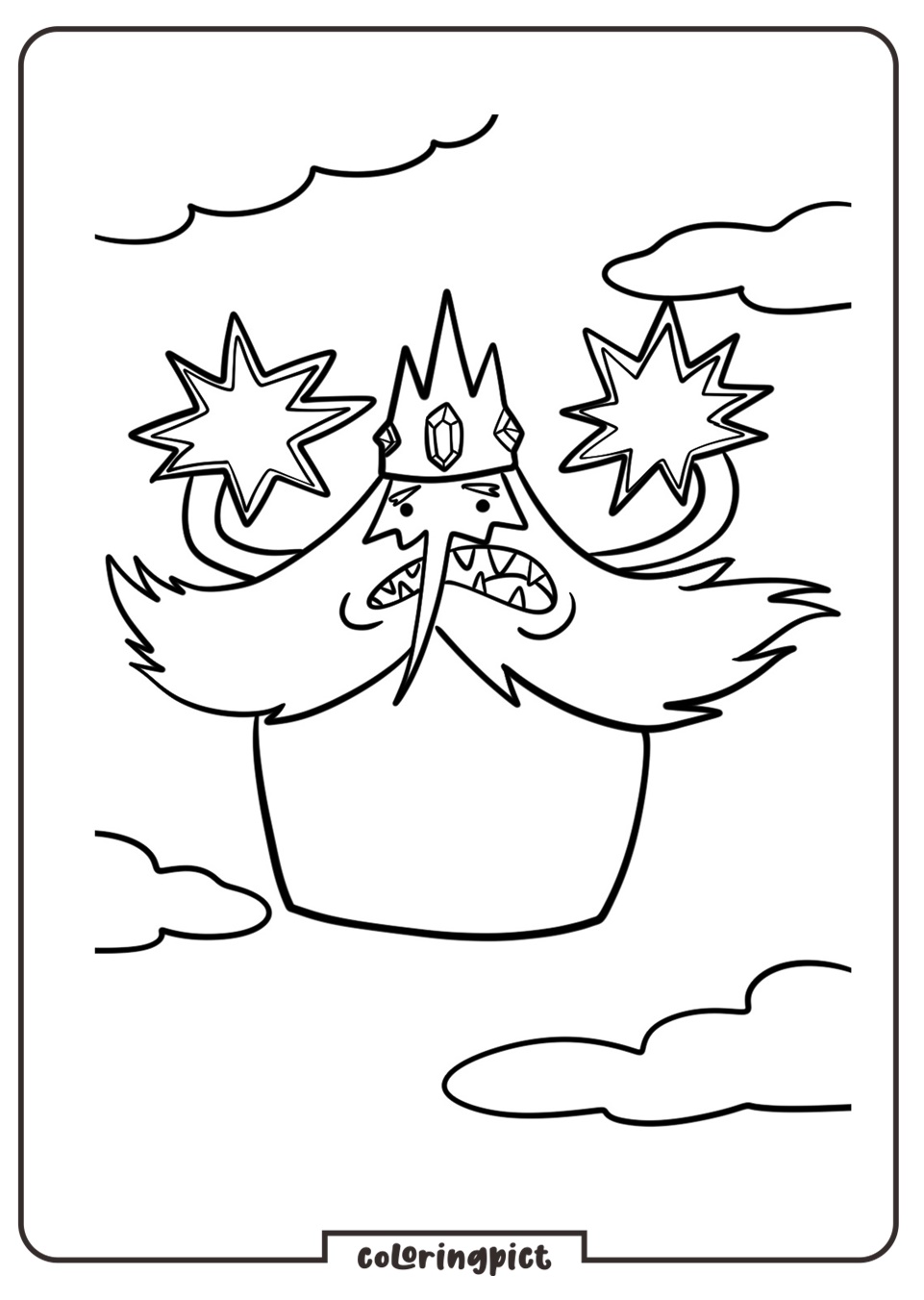 Ice King from Adventure Time Coloring Pages 3 Ice King Coloring Pages