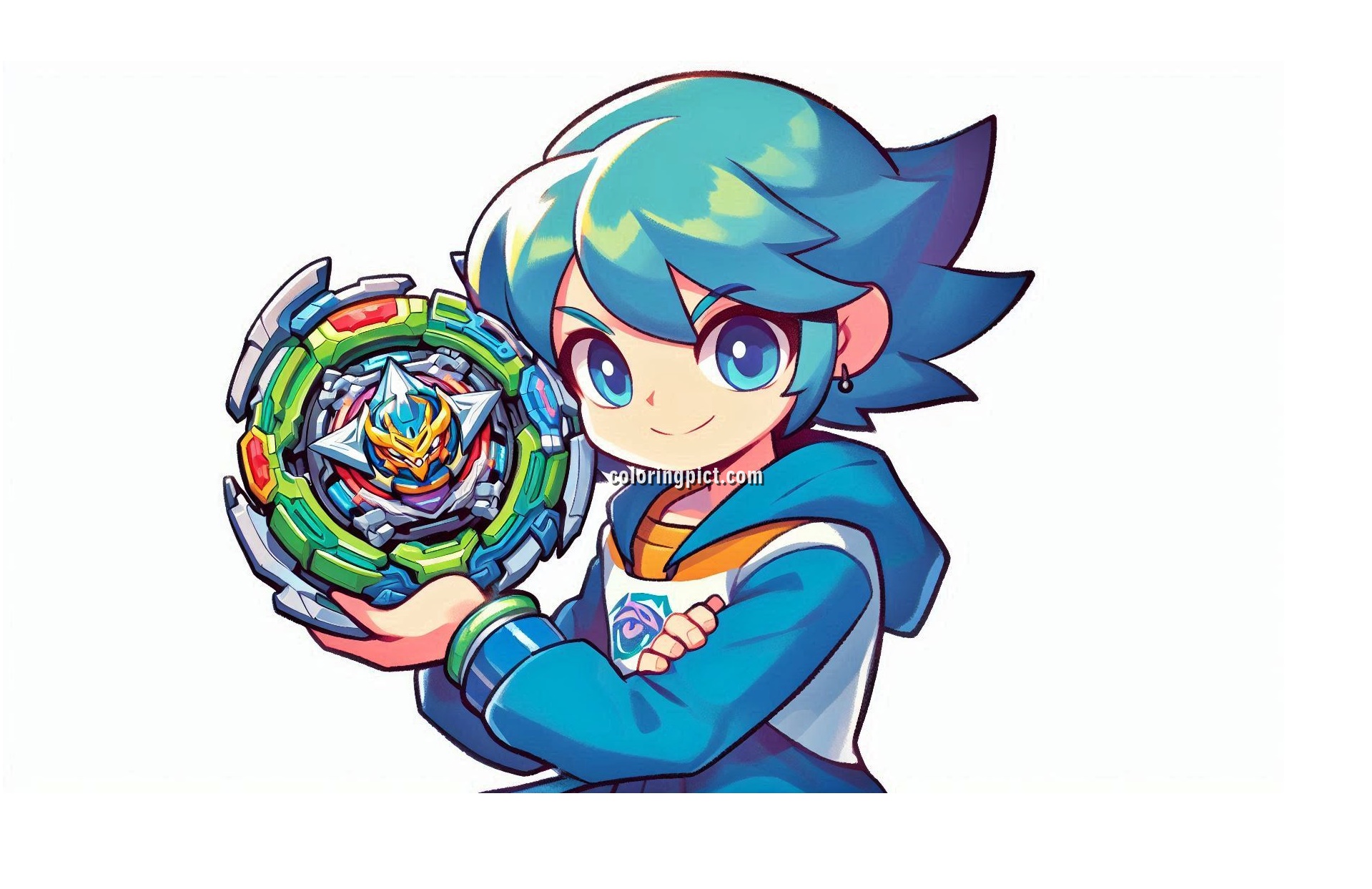 Welcome to the Beyblade Burst Coloring Pages for Kids 4 Image is Beyblade Burst Coloring Page
