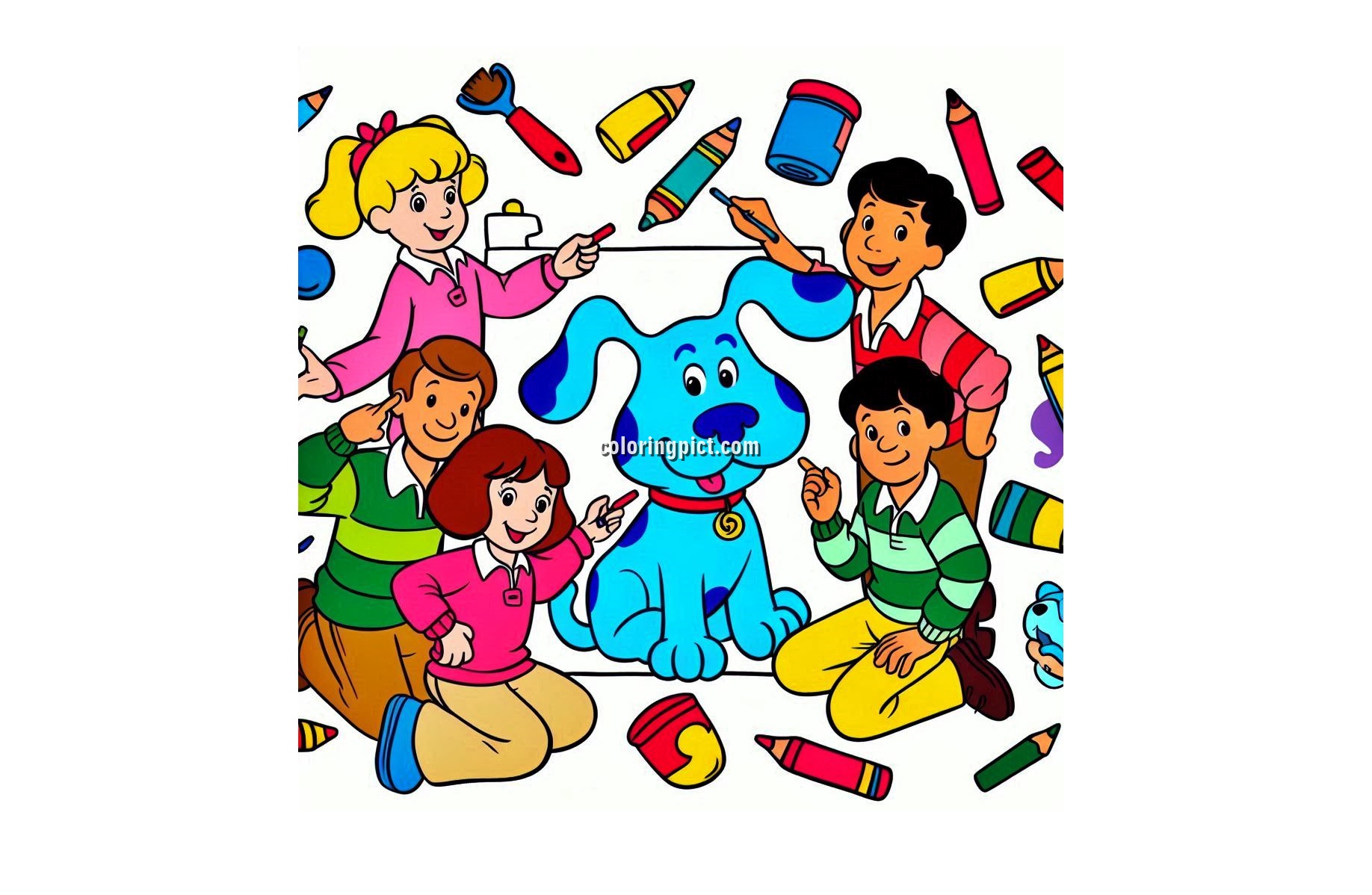 Image is Blues Clues Coloring Pages