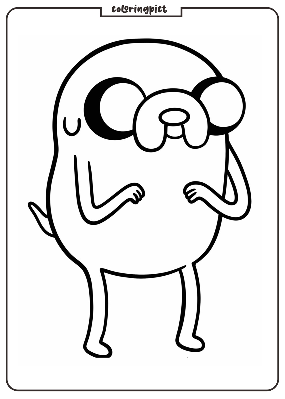 Simple Jake Coloring Pages