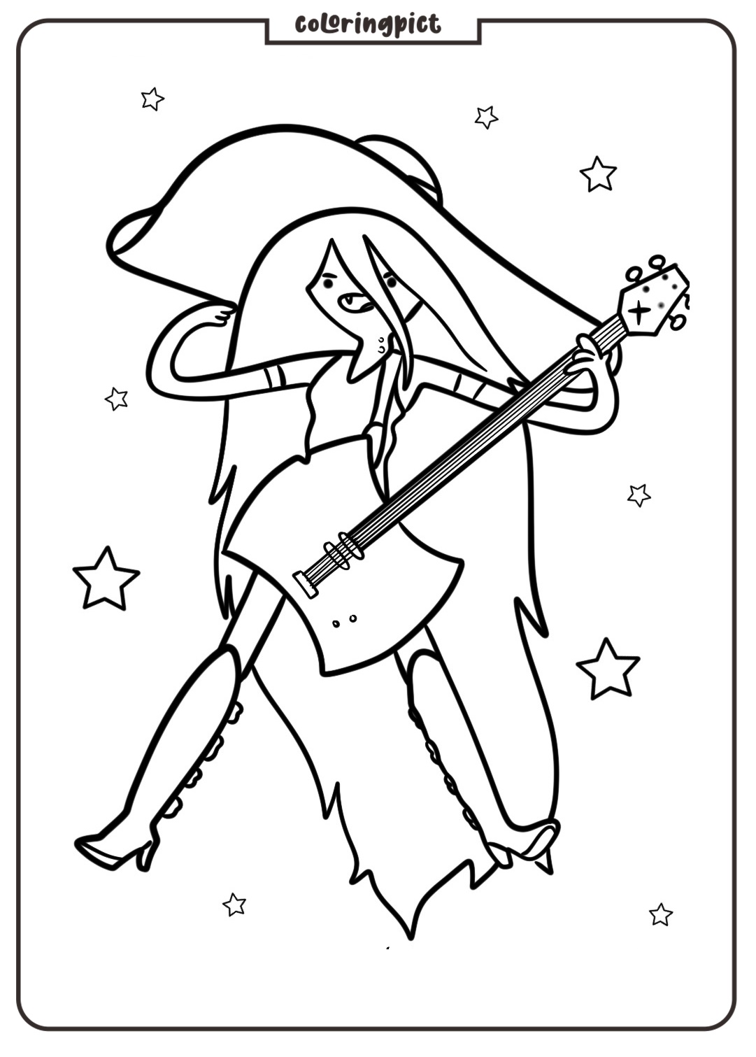 Sing Along With Marceline Coloring Pages